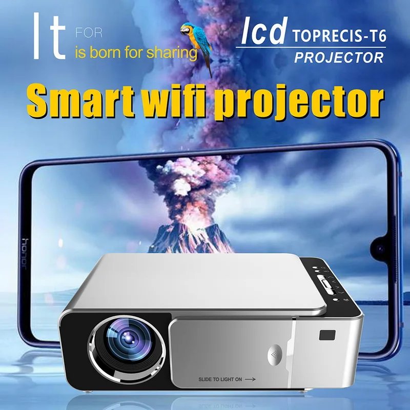 Мини-проектор Full 1080P lcd проектор 4k 3500 HDMI USB 1080p Портативный кинотеатр умный Wifi проектор