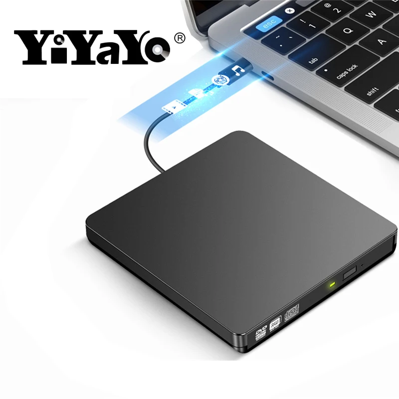 DVD привод YiYaYo USB 2 0 Type C RW RAM записывающее устройство проигрыватель CD ROM оптический