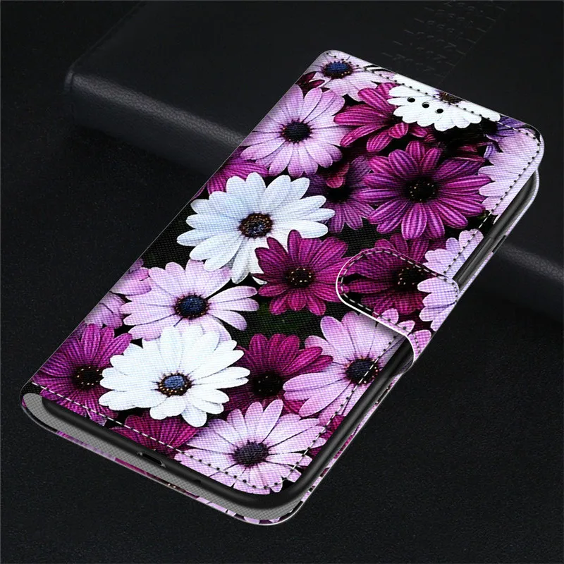 Cute Funny Painted Flip Leather Case on For Samsung Galaxy A70 A 70 A705 SM-A705FN A705MN Card Slot Wallet Animal Pattern Cover samsung silicone