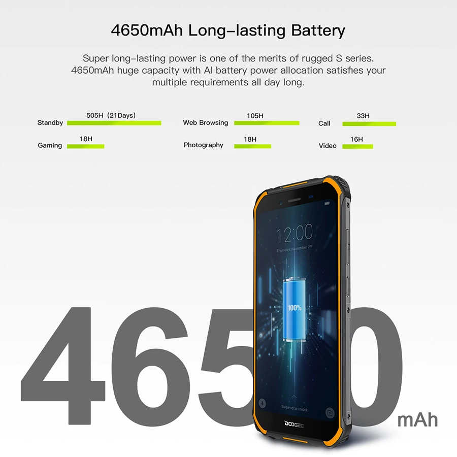 DOOGEE S40 Lite IP68 2 ГБ+ 16 Гб четырехъядерный Android 9,0 прочный мобильный телефон 5,5 дюймов дисплей 4650 мАч МП NFC отпечаток пальца