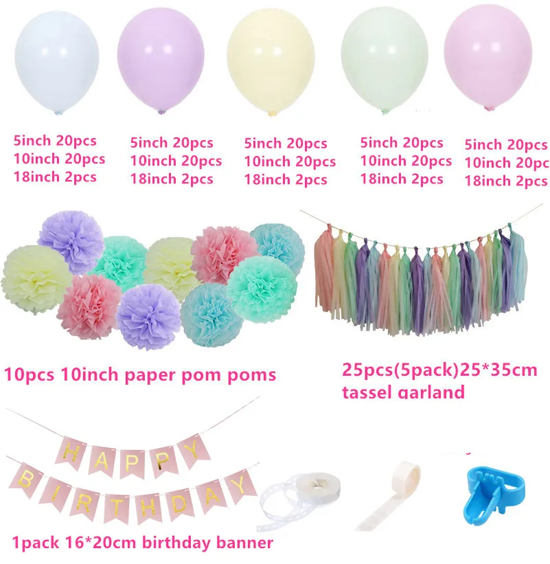 Пастельные шары в виде Макарон разных цветов, 210 шт., с шариком, арка, комплект гирлянды для дня рождения, для детского душа, украшения для свадебной вечеринки - Цвет: 3