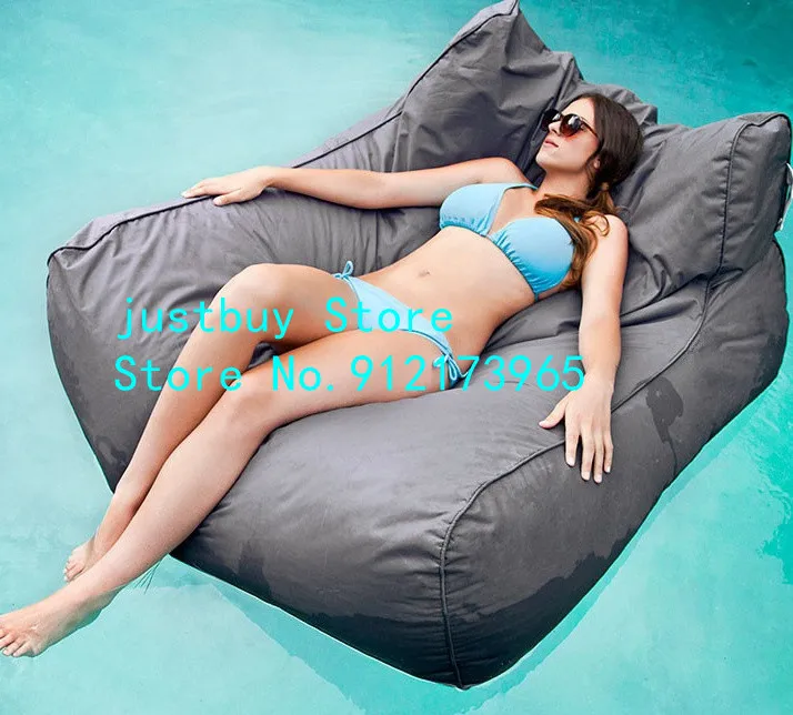 outdoor umbrella foldable Waterproof outdoor lazy beanbag sofa lounge big cushion bean bag chair in square shape picnic table