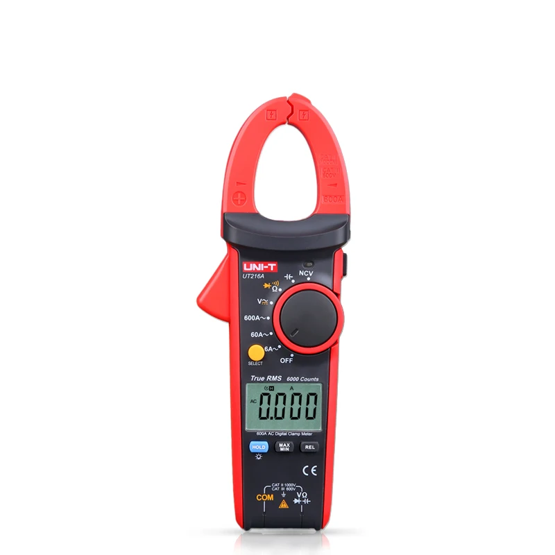 Uni-t цифровой клещи UT216B UT216C UT216A UT216D True RMS AC DC напряжение DCA Сопротивление Емкость Freq NCV VFC Авто Диапазон