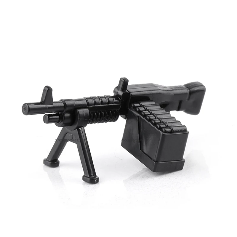

5 Pcs/lot Military M60 Heavy Machine Gun Weapon Bricks Building Blocks Set Soldier Amry Model Toys for Children X394