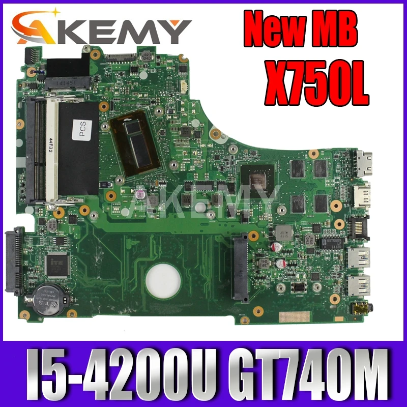 X750LB материнская плата для ASUS X750 X750LN X750L K750LB ноутбука I5-4200U GT740M-2GB тест работа 100%