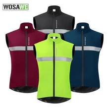 WOSAWE Mountain Bike Cycling Fleece Cold Vest Jacket Windproof Warm Vest Cycling Winter Jacket for Men and  Women
