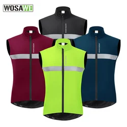 WOSAWE Mountain Bike Cycling Fleece Cold Vest Jacket Windproof Warm Vest Cycling Winter Jacket for Men and  Women