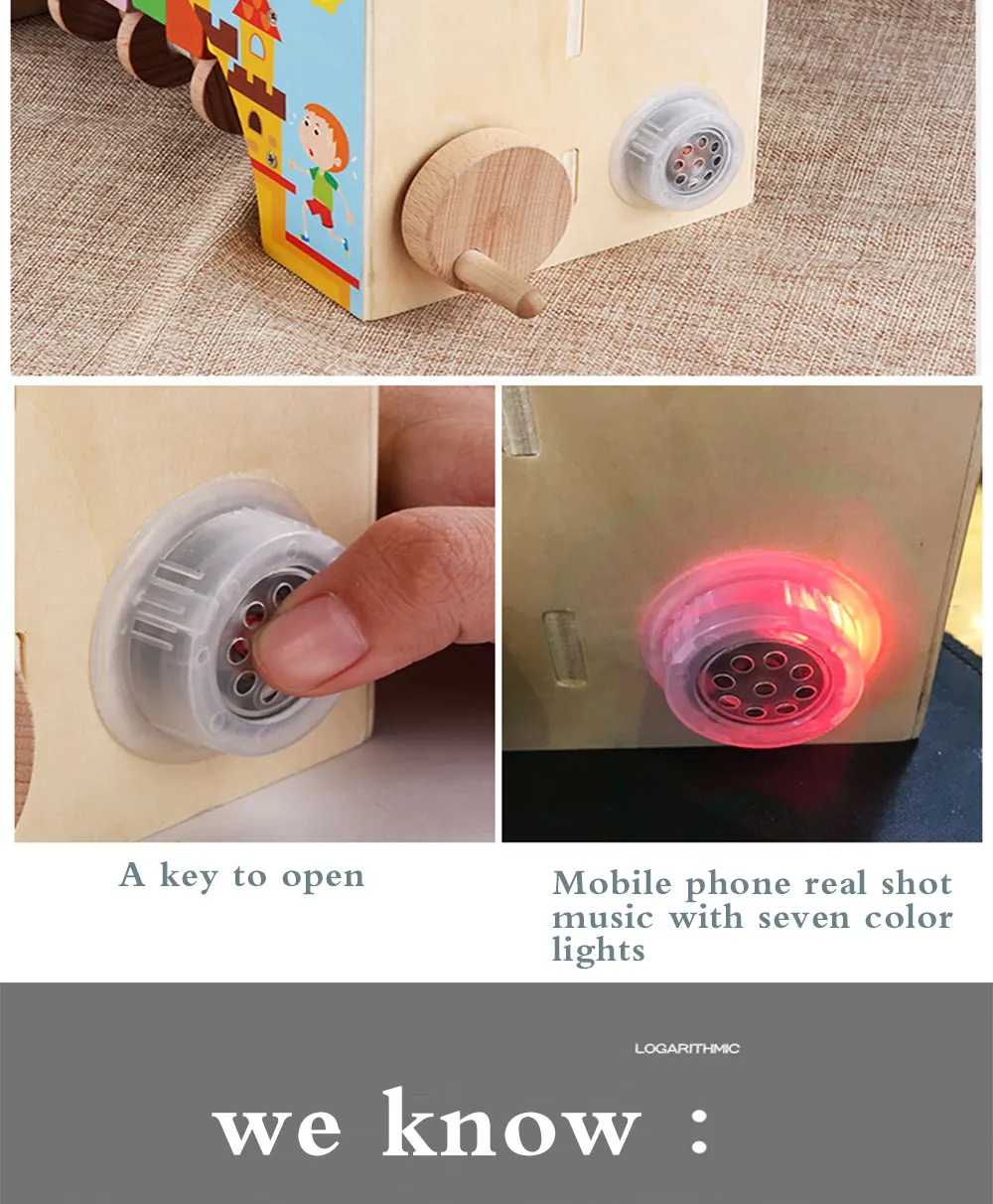 Wooden Toy Hand Rock Ball Toy With Music Accompany Children Grow Up Educational Gift Toy For Infant Toys