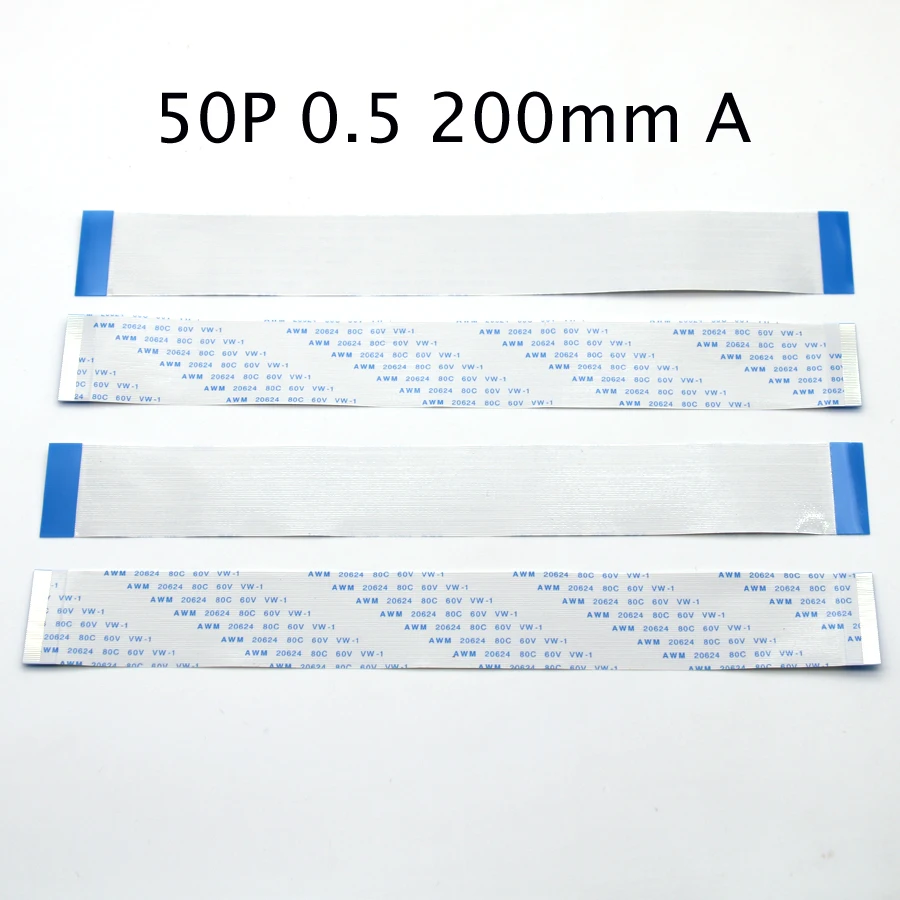 FFC A 50Pin 0.5Pitch 50cm Flachbandkabel Kabel Flat Flex Cable Ribbon AWM 20624