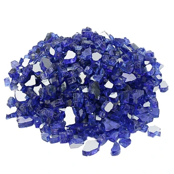 

Hisencn 1.8 KG and1/2 Inch Cobalt Blue Reflective Fire Glass Decorative for Natural or Propane Fire Pit, Fireplace