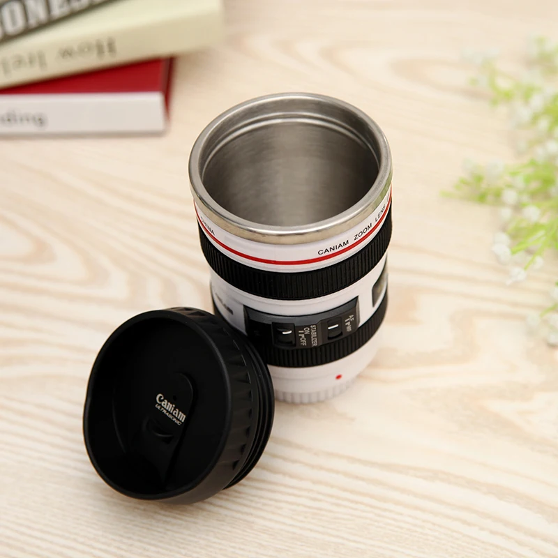 stainless steel Camera EF24-105mm Coffee Lens Mug White Black coffee mug creative gift