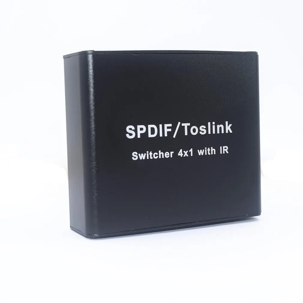Цифровой оптический аудио переключатель SPDIF/TOSLINK оптический аудио 4x1 коммутатор сплиттер удлинитель с ИК-пультом дистанционного управления