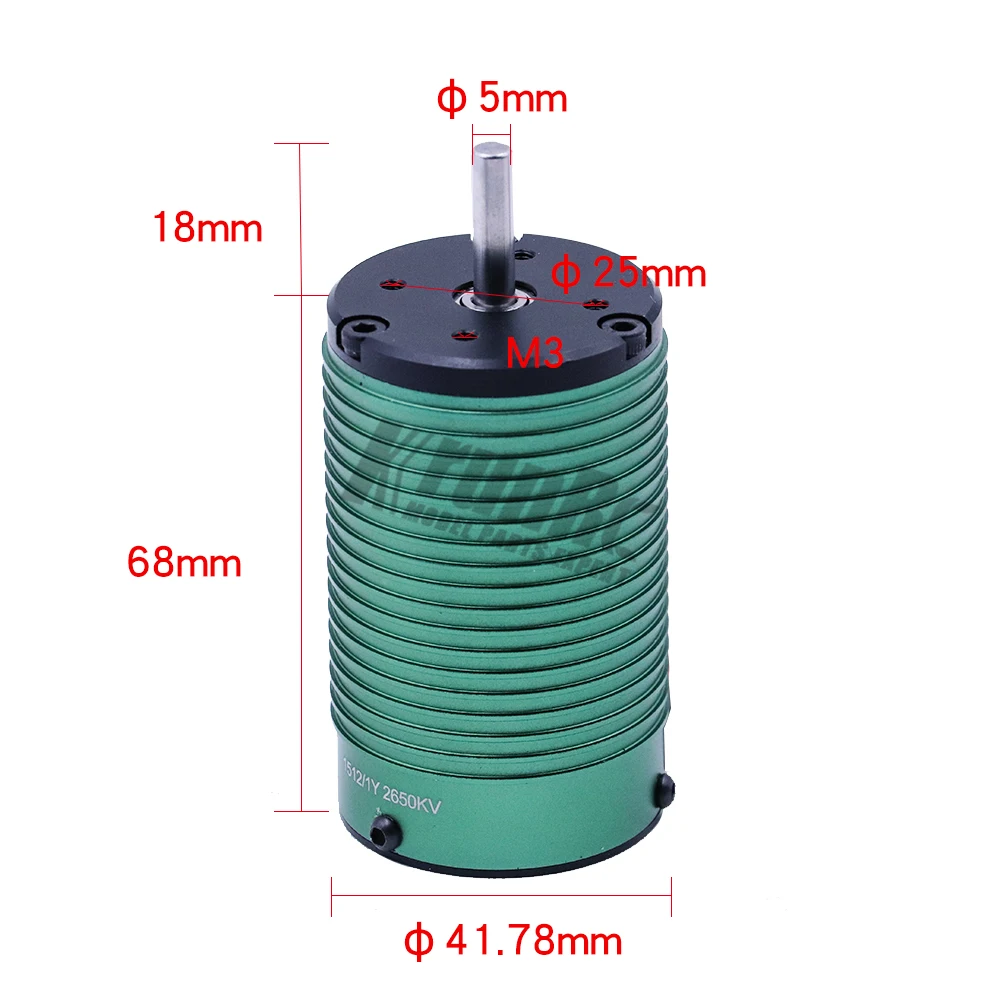 Замок 1515 1512 42 мм Диаметр бесщеточный 1800 2200 2650KV Монстр мотор для 1/8 rc автомобиль внедорожный грузовик багги XRAY LOSI HSP HPI