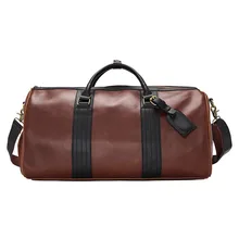 Водонепроницаемый кожаная дорожная сумка большой вещевой мешок независимые туфли хранения большой Фитнес сумки, сумка в руку, Для мужчин Чемодан сумка уик-энда
