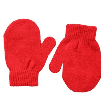 

3 Pairs/Lot Newborn Baby Wool Knitted Gloves Toddler Full Fingers Cute Mittens Warm Windproof Glove For Kids Boys Girls 0-6T