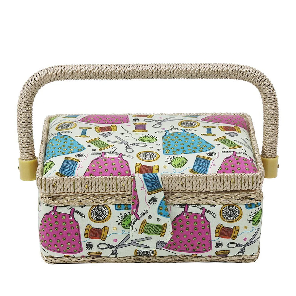 Kit Cucito Completo In Scatola Di Tessuto - Forbici, Aghi, Filo, Ditale E Accessori Per Cucito - Foto 4