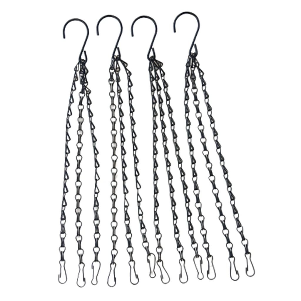 16'' Garden Replacement Hanging Chain 3 Point Plant Flower Pot Basket Hanger