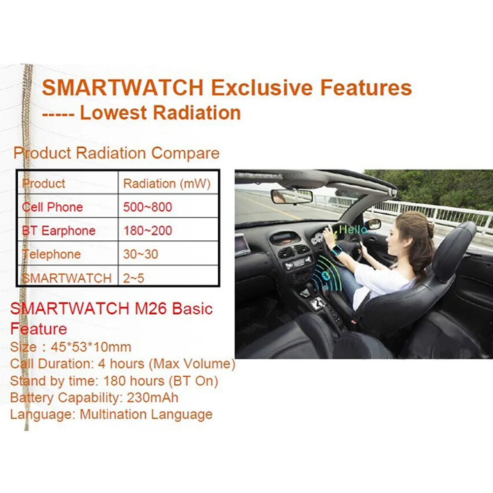 M26 Bluetooth SMS напоминание цифровые умные часы наручные часы montre разъем для Android Samsung смартфонов Android Одежда Горячая