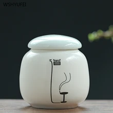 1 шт. маленький белый фарфор дома Ganoderma lucidum чай кофе в зернах печенье конфеты запечатанные банки таблетки порошок керамическая емкость бак