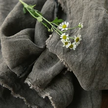 Высококачественная однотонная льняная ткань, окрашенная пряжа, ткацкая одежда, брюки, халаты tissus