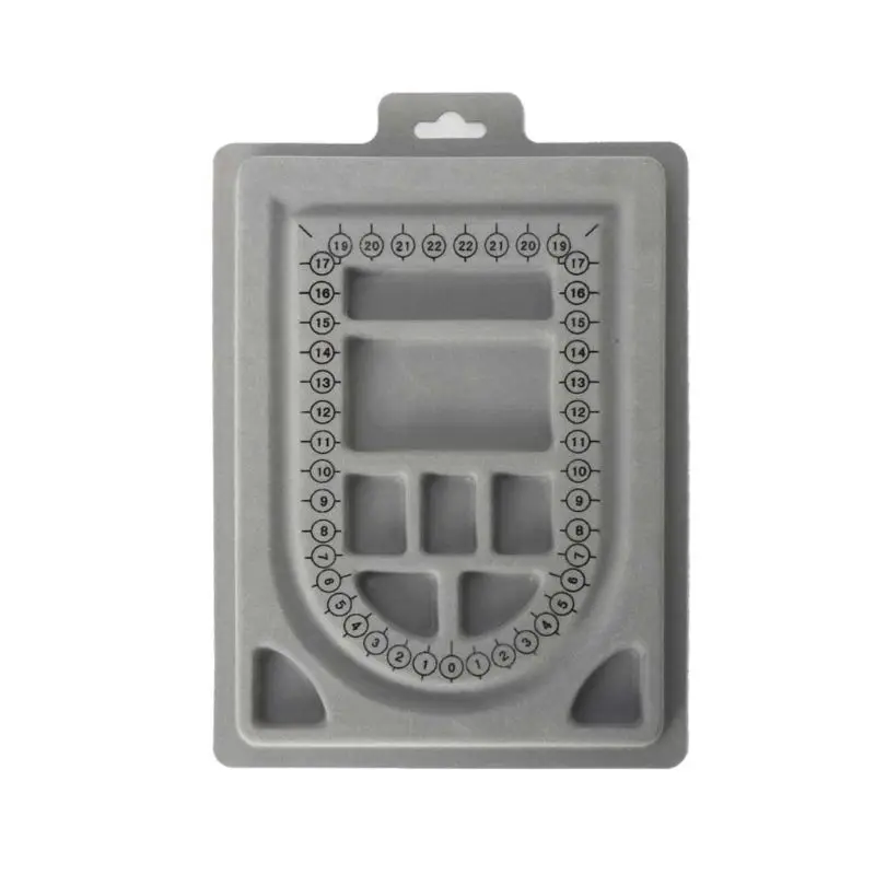 4 шт. серый флок бусины Лоток дизайн доски комплект поделки из бисера браслет ювелирные изделия инструменты