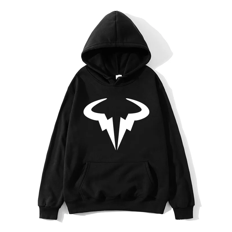 

2020 New Fashion Printed Fleece Hip Hop Hoodie Casual Men's Big Yards Sweatshirts Rafaels Nadal Natto Bull Logo Hoodies Pullover