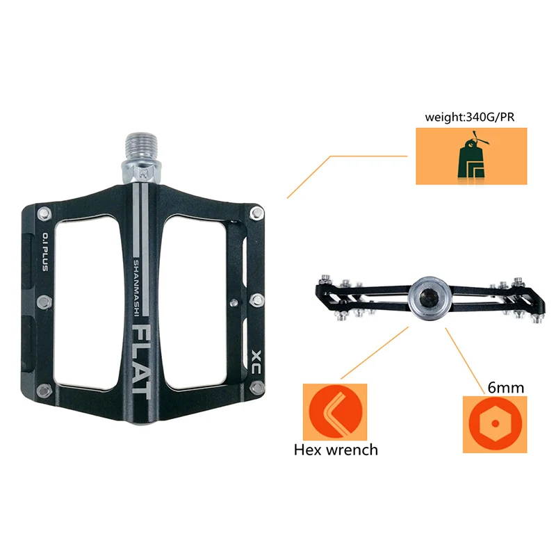 1 пара велосипедная педаль большой удобный подшипник Плоские Педали MTB Горный Дорожный велосипед BMX велосипедные педали