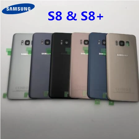 S8 батарея задняя крышка стекло для samsung Galaxy S8 G950 G950F G955F S8 Plus Задняя крышка батареи стекло Корпус+ клейкая наклейка
