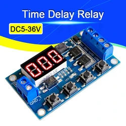 Dual MOS LED Digital Time Delay Relay Trigger Cycle Timer Delay Switch Circuit Board - 10 Pcs