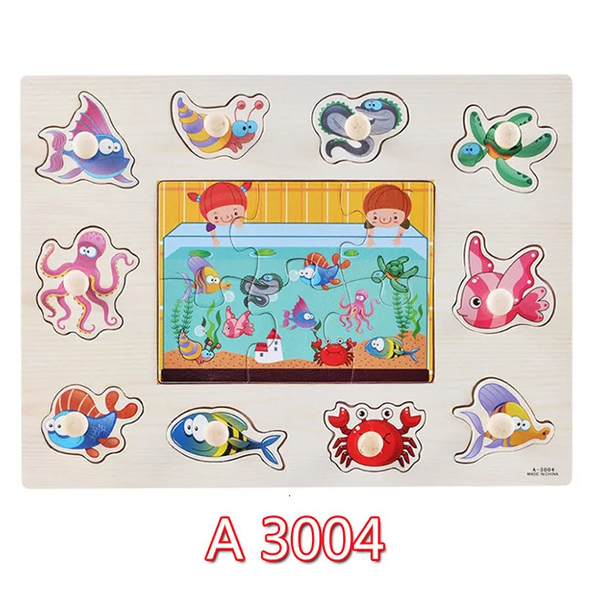 A3004 30 см деревянные игрушки головоломки ручной гриб для детей Ранние развивающие игрушки детские игрушки Алфавит и цифры обучения образования детские игрушки - Цвет: A3004