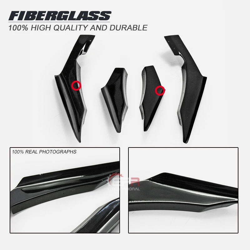 FRP Canard отделка для Evolution 10 VRSV2 широкий стиль двойной Hyper glass Fiber Canard 4 шт. Комплект кузова тюнинг для EVO10 гоночная часть