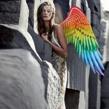 Взрослые рождественские крылья Хэллоуин Марди Гра косплей ролевые игры наряжаться в костюм аксессуар Крылья Ангела необычные рождественские Вечерние