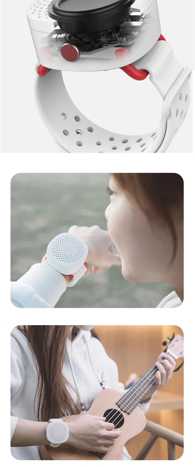 Bluetooth динамик, удобный для кожи, для улицы, для путешествий, мини-динамик, USB, перезаряжаемый, портативный сабвуфер, часы, дизайн, Bluetooth динамик