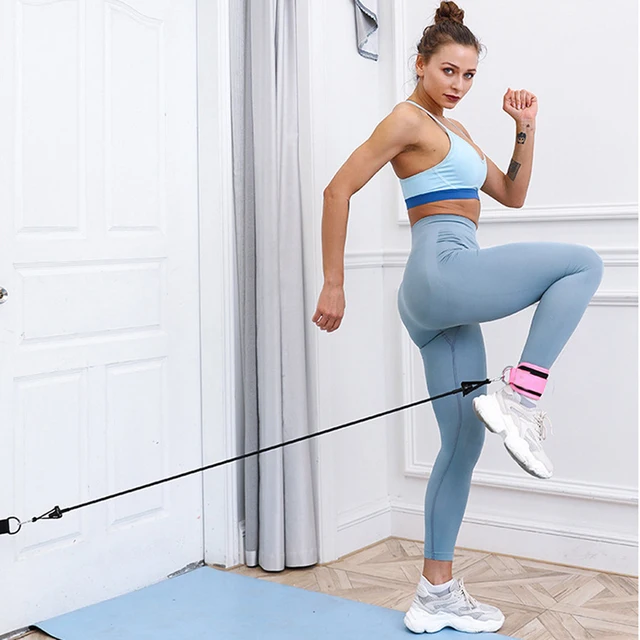 1Pair Fitness Ankle Straps Leg Exercises Adjustable DRing Ankle Cuffs Gym Workouts Glutes Legs