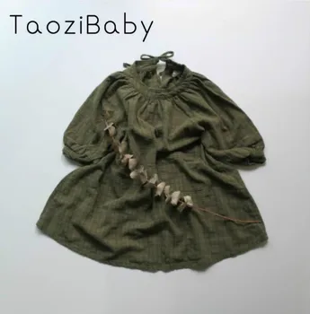 

Children Dress Girl Corduroy Ruffle Sleeve A-line Dress Lantern Shorts Set New In Autumn And Winter Kids Dresses For Girls