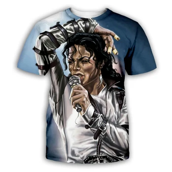 

Liumaohua 2019 Fashion Men/Women T-shirt King of Rock and Roll Michael Jackson 3d print t shirt Boy singer star t shirt tops