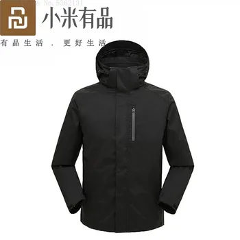 

Youpin ULEEMARK Hooded Winter Coat Men 2019 Hot Fashion Winter Jacket Windproof Waterproof Clothing Mens 2 in 1 Thick Warm Parka