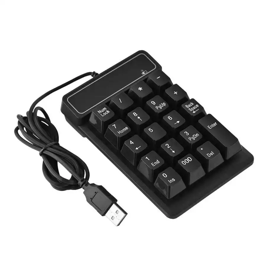 USB Проводная Механическая цифровая клавиатура 19 клавиш мини эргономичный дизайн