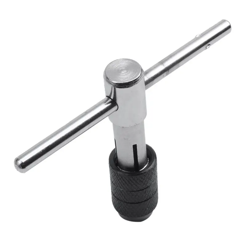 

Top-6pc Tap Wrench T Handle Sure Grip Chuck Metric Set M6 to M12