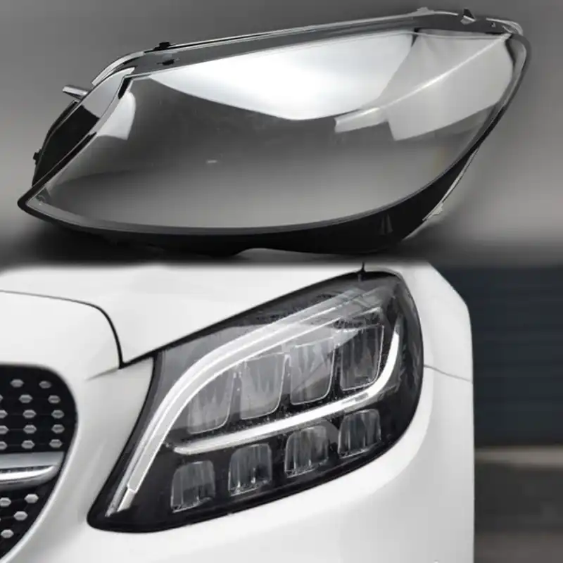 2019 Fur Mercedes Benz W205 C300 Linse Scheinwerfer Gehause Scheinwerfer Transparent Gehause Objektiv Schatten Transparent C Klasse C300 180l Lamp Hoods Aliexpress