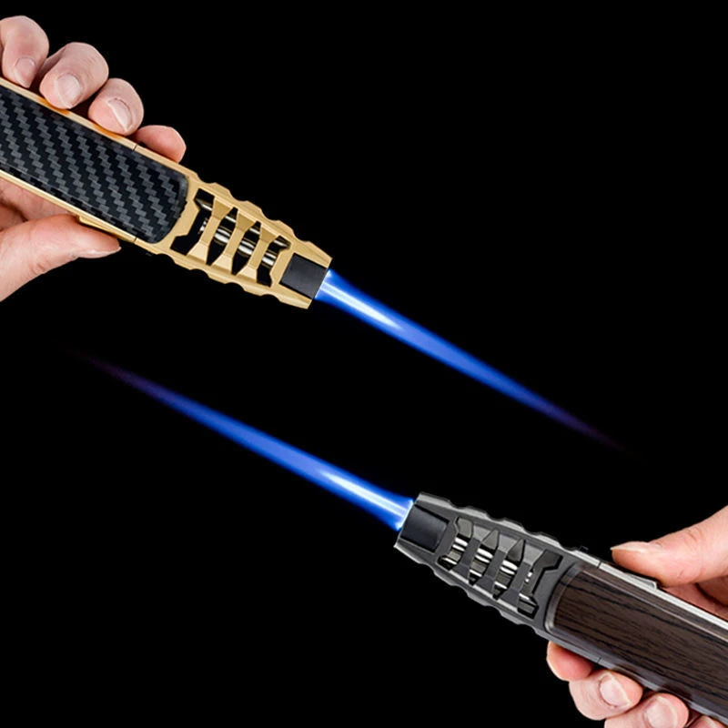 

New Outdoor Gas Torches Lighter Jet Turbo Windproof Kitchen BBQ Lighter Metal Butane Pen Spray Gun Cigar Pipe Lighter Gadgets