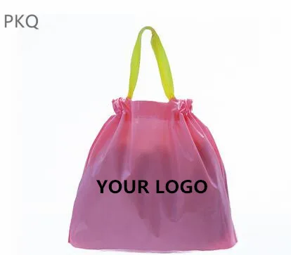 

300pcs Print Logo Gift Plastic Bag Shopping Bag Drawstring Portable Plastic Packaging Bag (include printing fee)
