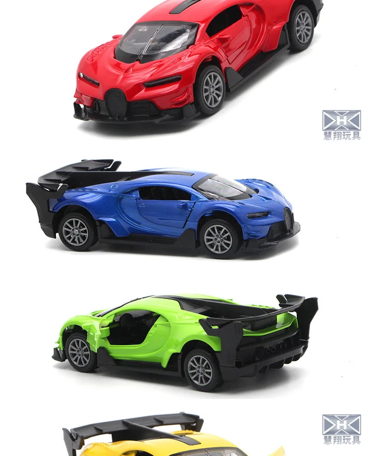 Bugatti GT сплав модель автомобиля звук и светильник воин две двери Детская игрушка маленький автомобиль подарок Лидер продаж