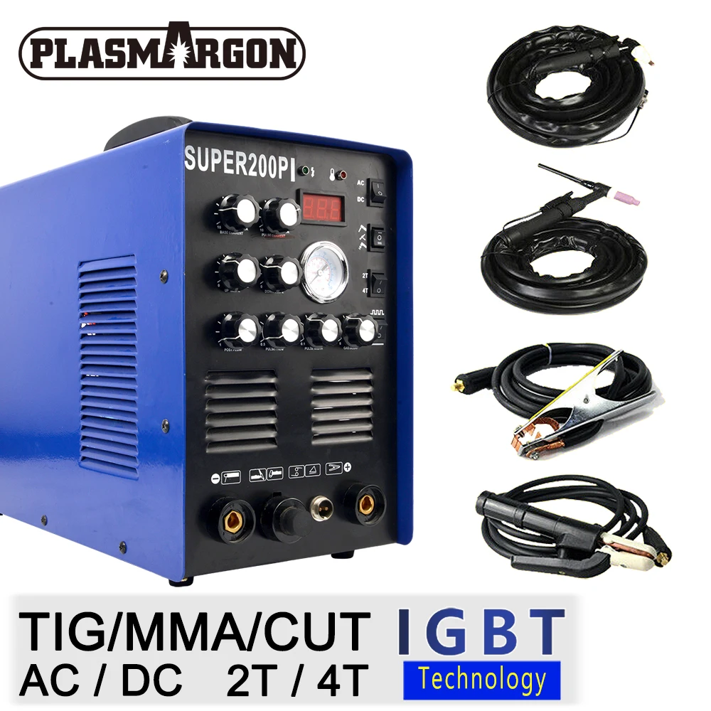 

7 in 1 Multi-function TIG/MMA/CUT Super200pi Welder Machine,Plasma Cutter 220v