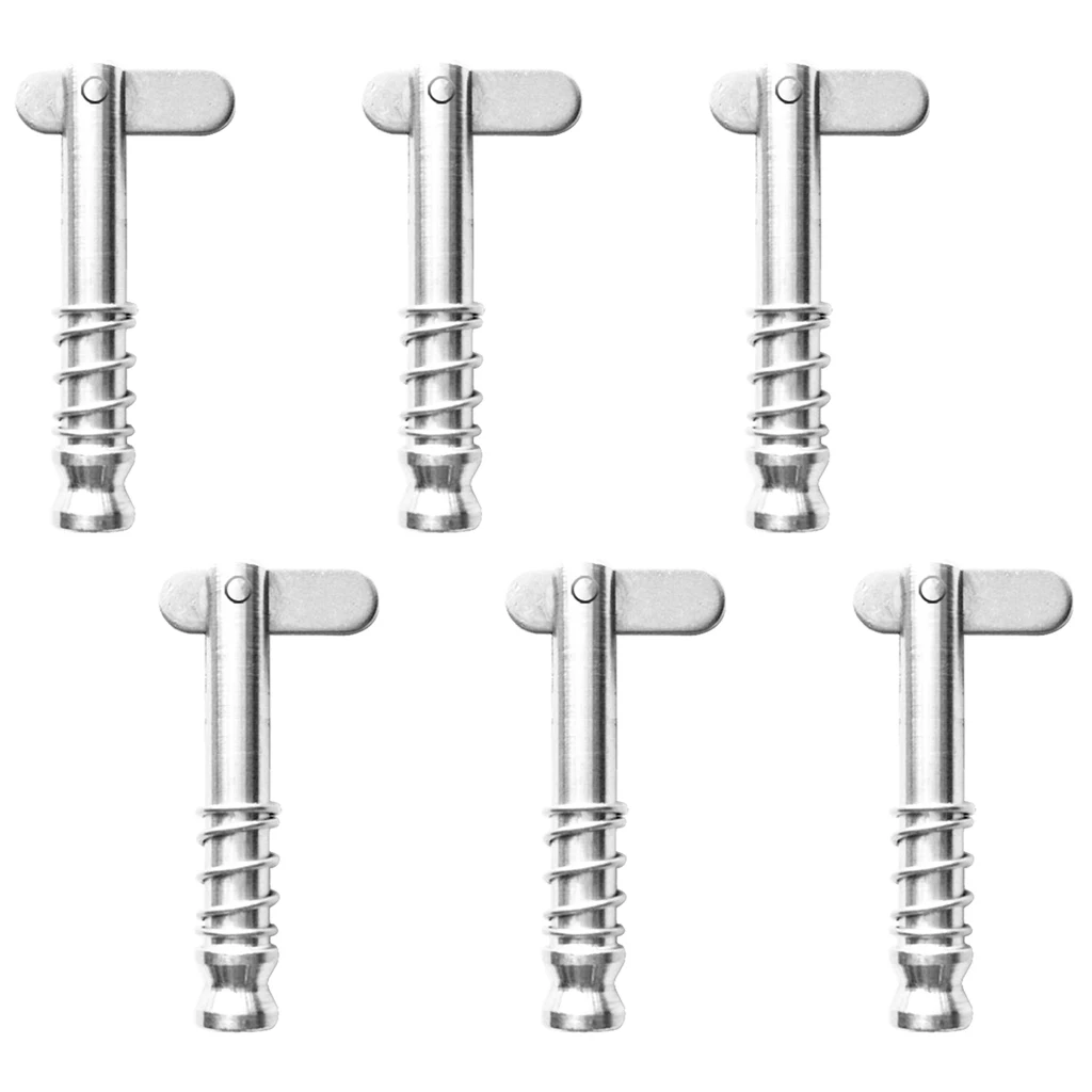 Silver Marine Deck Hinge Quick Release Pin for Boat Bimini Top Fittings (Set of 6) Silver Marine Deck Hinge Quick Release Pin for Boat Bimini Top Fittings (Set of 6)