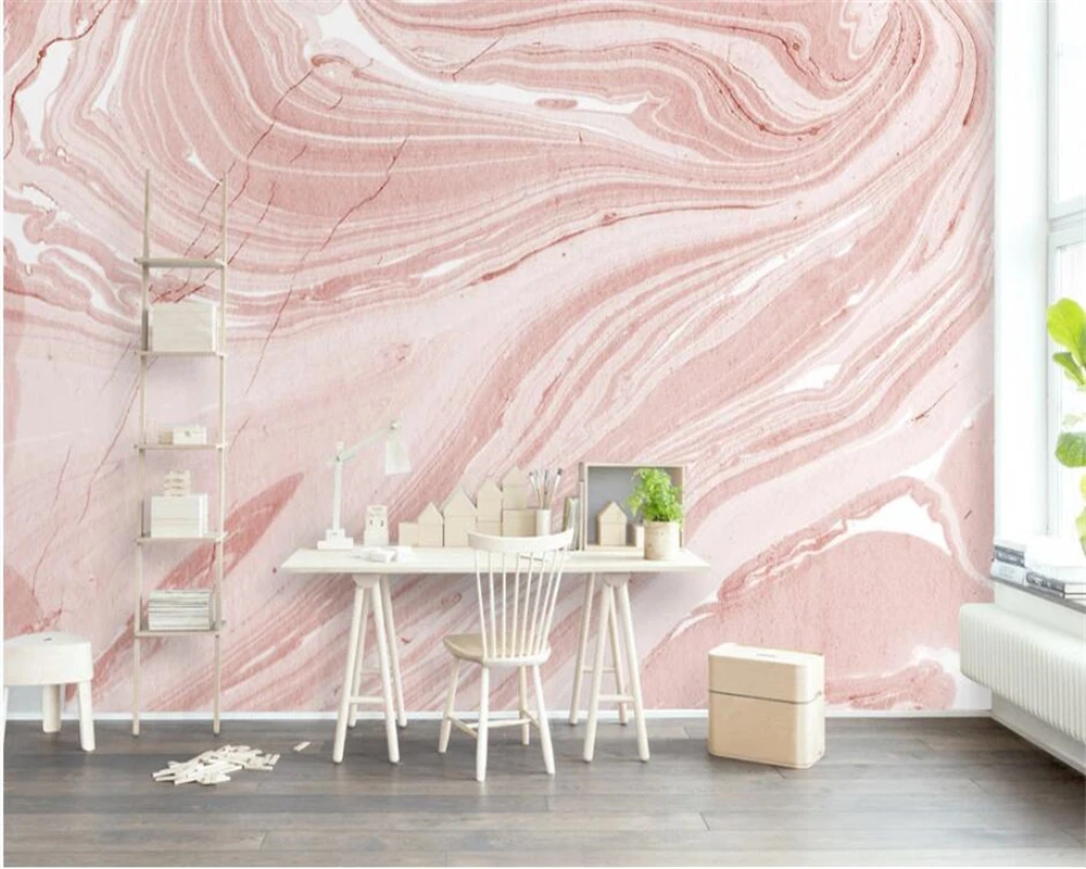 Beibehang-papel de Parede de Padrão de Mármore Rosa Nordic tv Background Papéis de Parede 3d Home Decor Linha Personalizada Novo