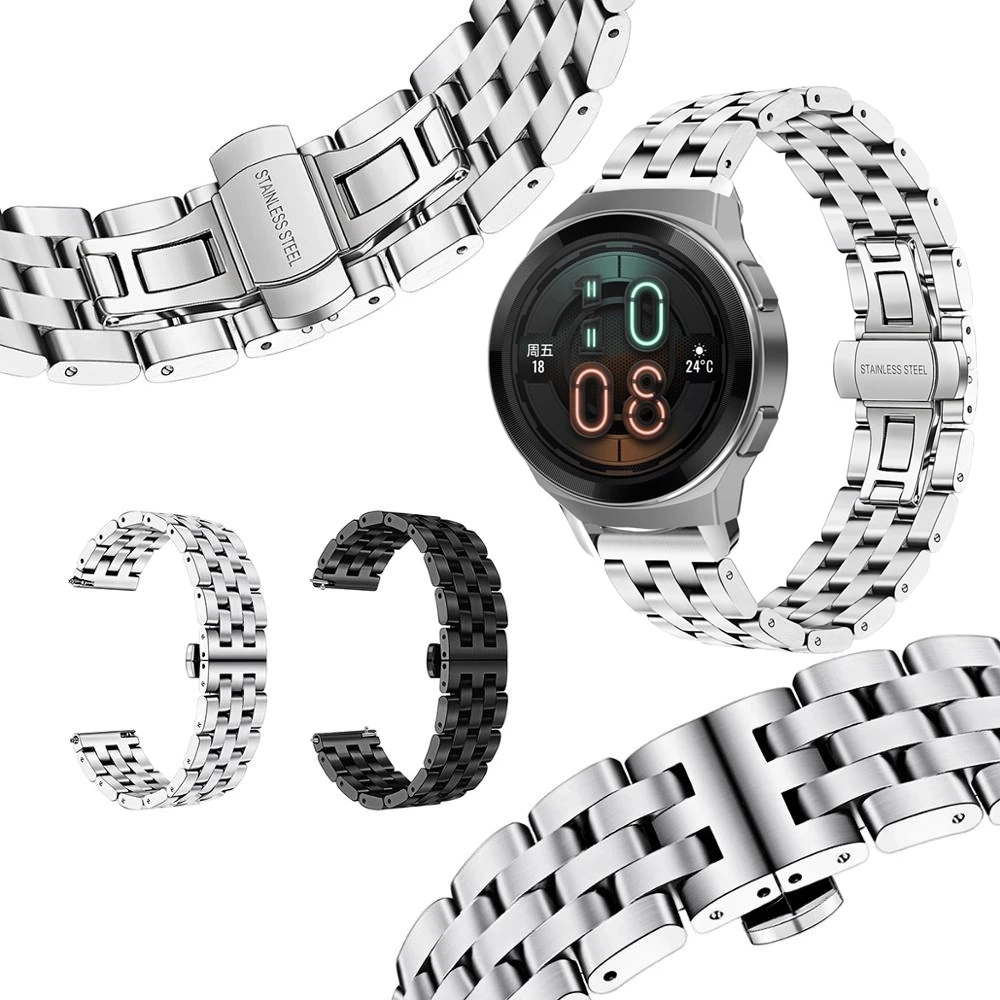 

Stainless Steel WatchBand For huawei GT 2 2e Garmin Vivoactive 4 3 strap for Vivomove HR Forerunner 645 Venu Belt Bracelet Strap