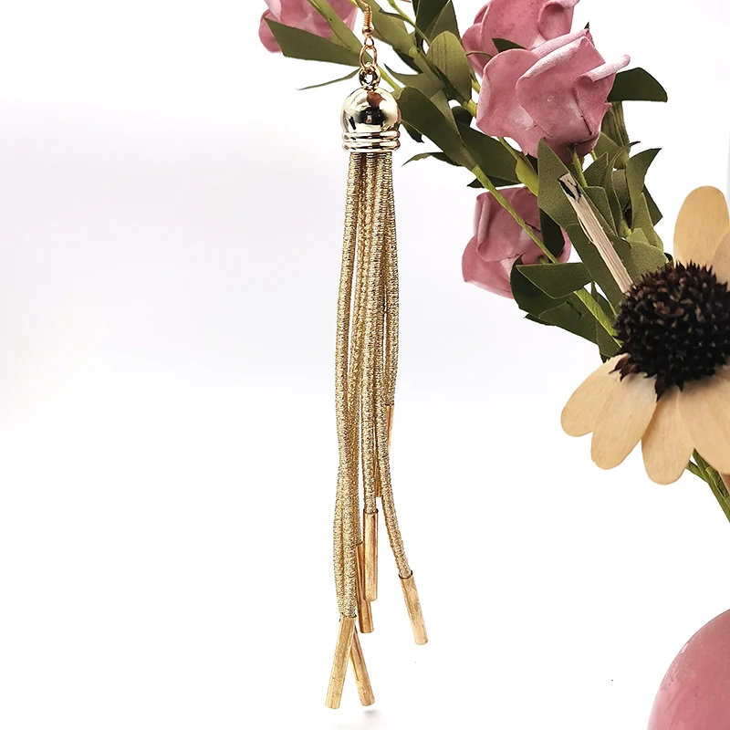 UKEBAY New Long Statement Earrings For Women Drop Earrings Luxury Gold Color Handmade Jewelry Boho Ear Accessories Female Gift