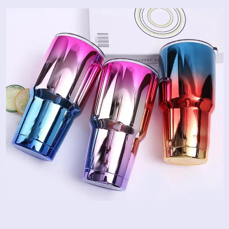 

30OZ/900ML Tumbler double wall Stainless Steel beer wine Keep hot and cold water bottle thermos Vacuum Flasks Tumbler by car