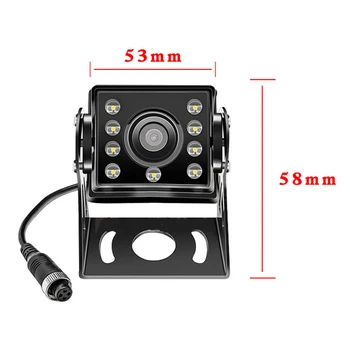 

12V-24V 4Pin Bus Truck Heavy Duty Waterproof or Night Reversing Camera CCD Color 8 LED